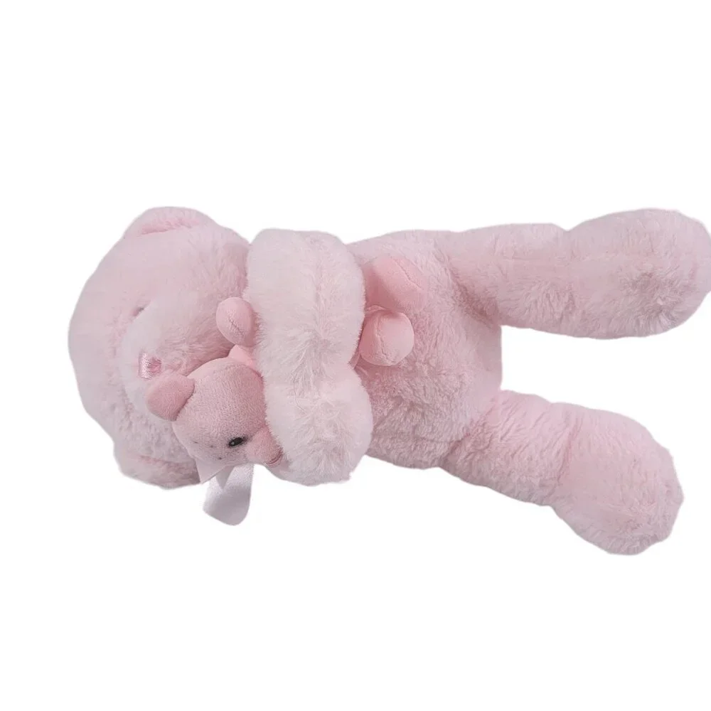 Evergreen B. Boutique Pink Momma Bear and Baby Bear Stuffed Animal Set